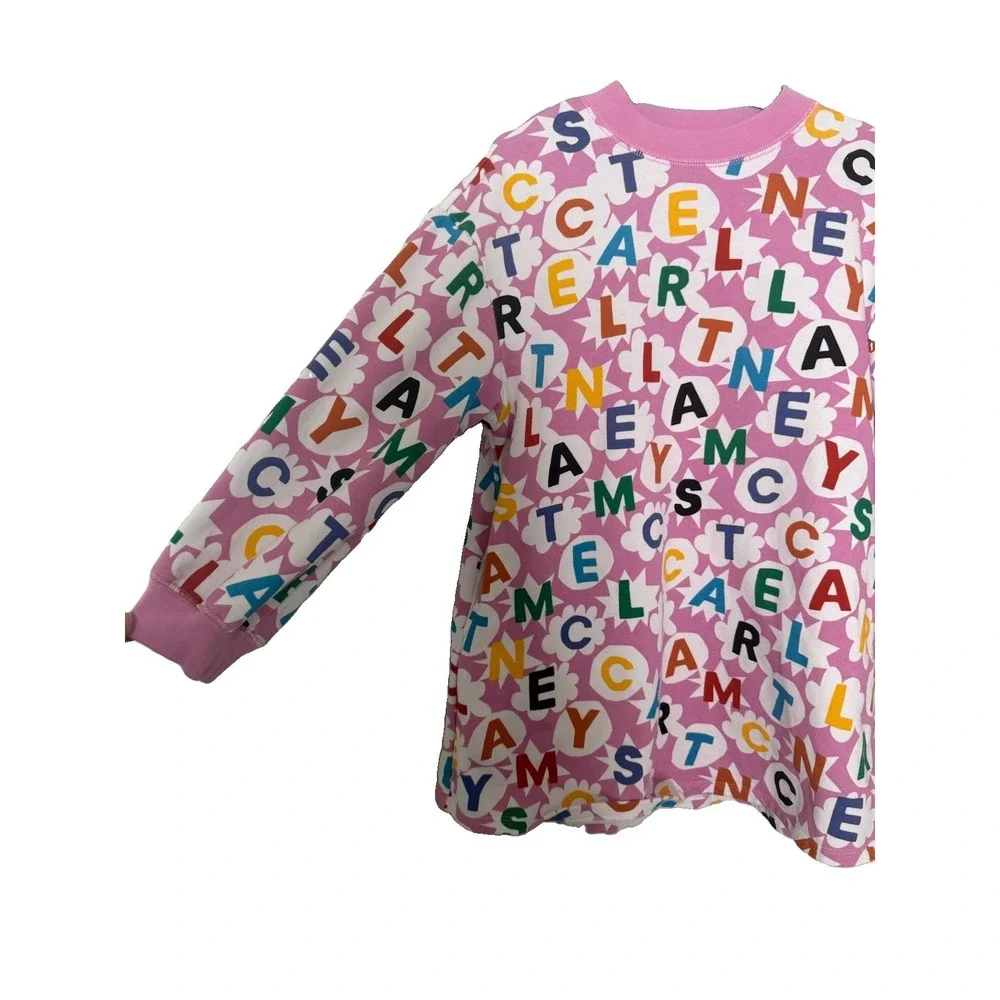 Stella McCartney Girls 8 Stella  Logo Fleece Dress Cotton